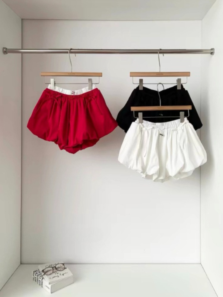 Korean Street Fashion Female - High Waist Solid Bud Shorts Lolita