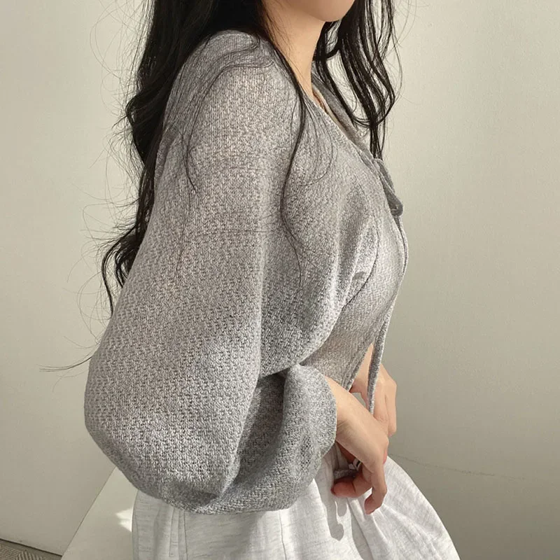 Summer Women Knitted Cardigan  - đánh giá và giá Korean Street Fashion Female