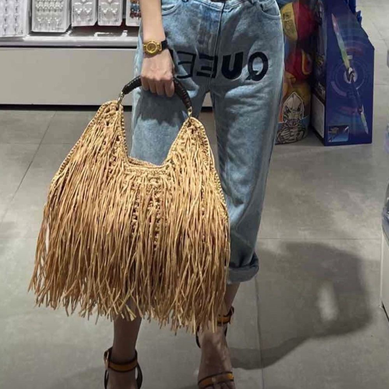 Bohemian Tassel Straw Handbag  - đánh giá và giá French Street Fashion