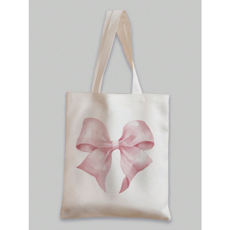 ROMWE Kawaii Bow Pattern Canva - đánh giá và giá Tote Bag Canvas Print