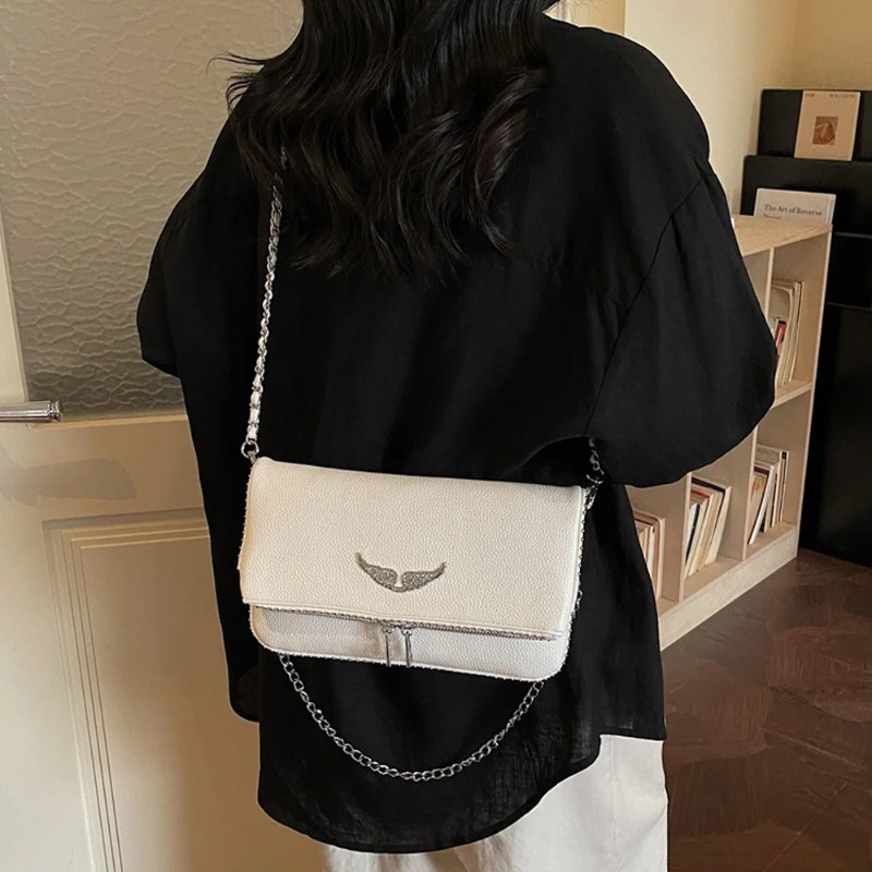 French-style Wing Square Bag f - đánh giá và giá French Street Fashion
