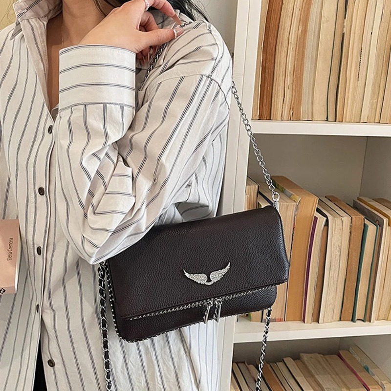 French-style Wing Square Bag f - đánh giá và giá French Street Fashion