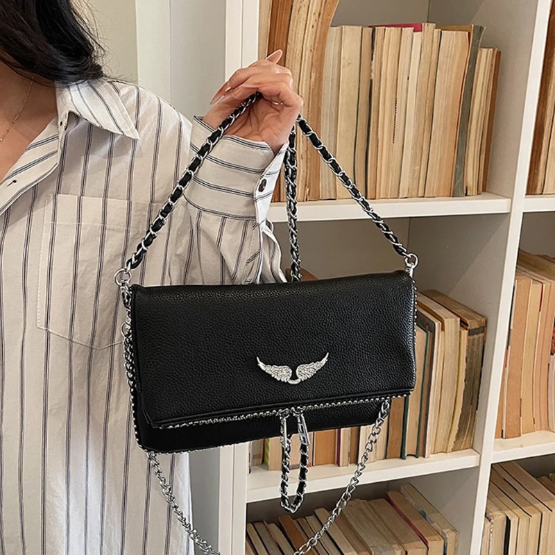 French-style Wing Square Bag f - đánh giá và giá French Street Fashion