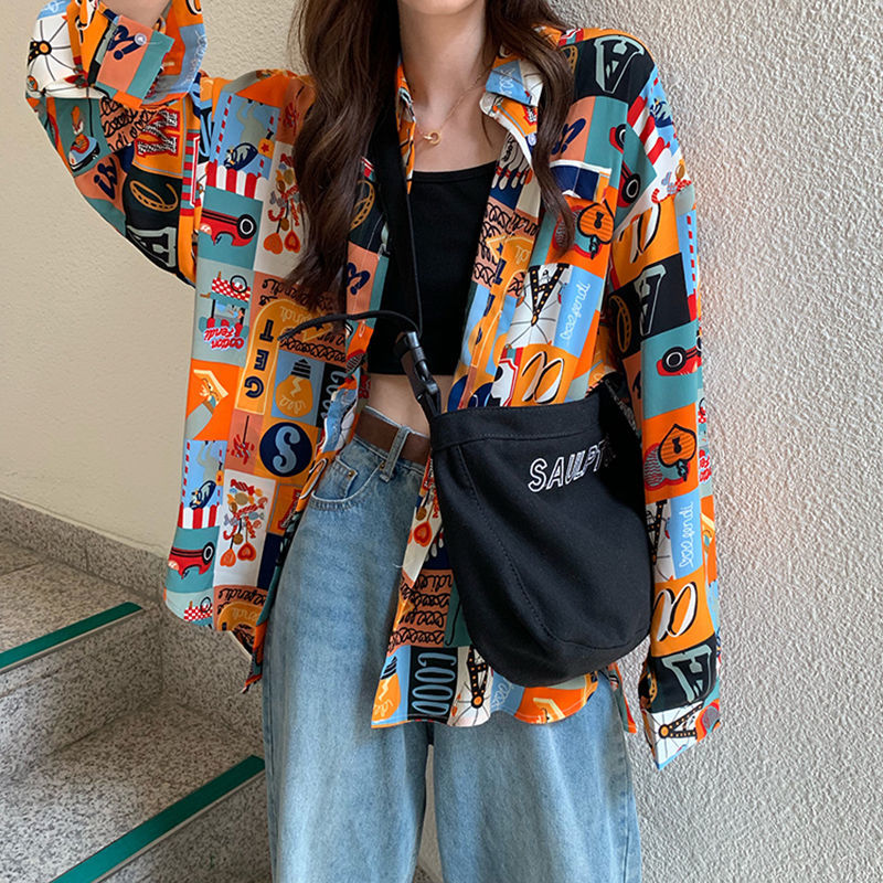 Áo Sơ Mi Nữ Mùa Xuân In Hình M - đánh giá và giá Korean Street Fashion Female
