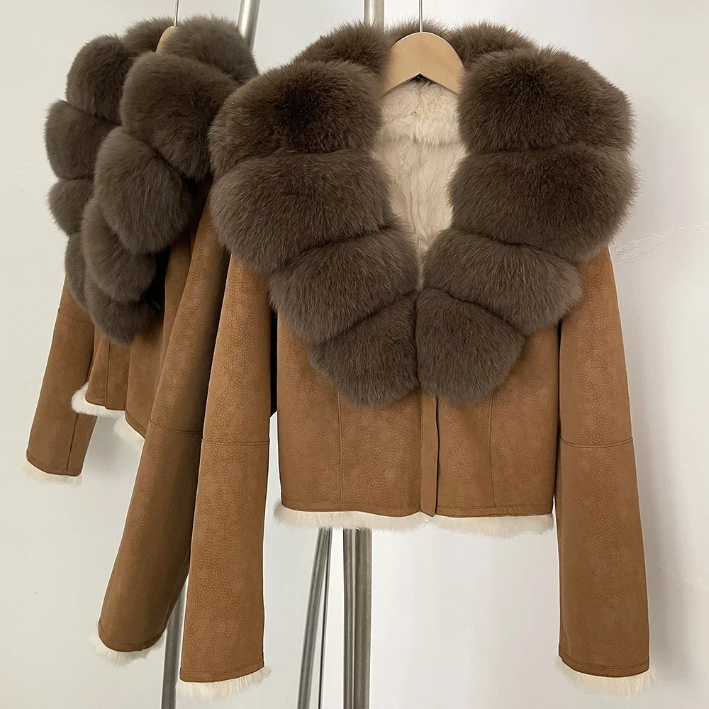 OFTBUY Natural Fox Fur Collar  - đánh giá và giá Street Fashion Store