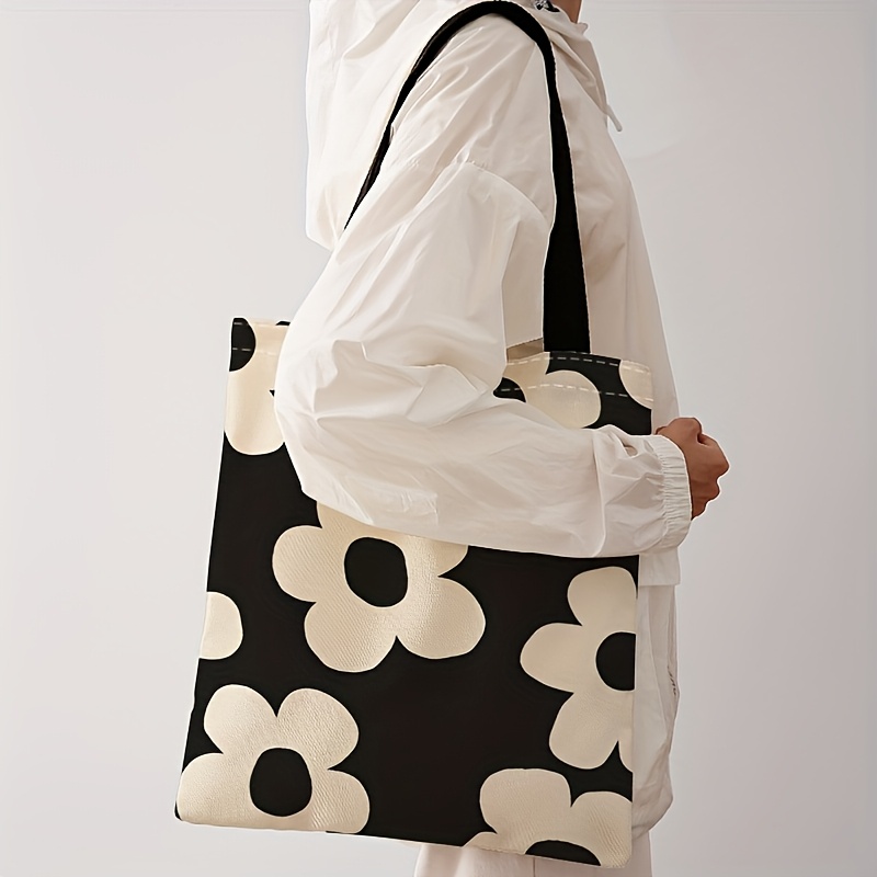 Yellow flower printed tote bag - đánh giá và giá Tote Bag Canvas Print