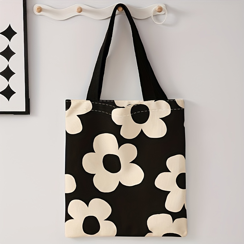 Yellow flower printed tote bag - đánh giá và giá Tote Bag Canvas Print