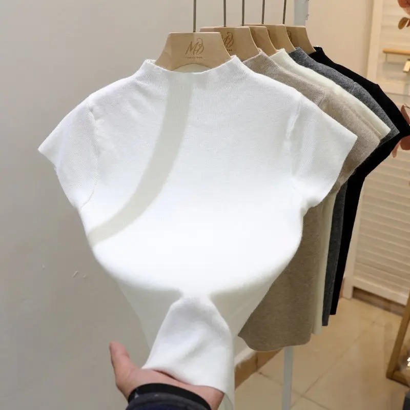 Fashion Basic Half High Neck K - đánh giá và giá Korean Street Fashion Female