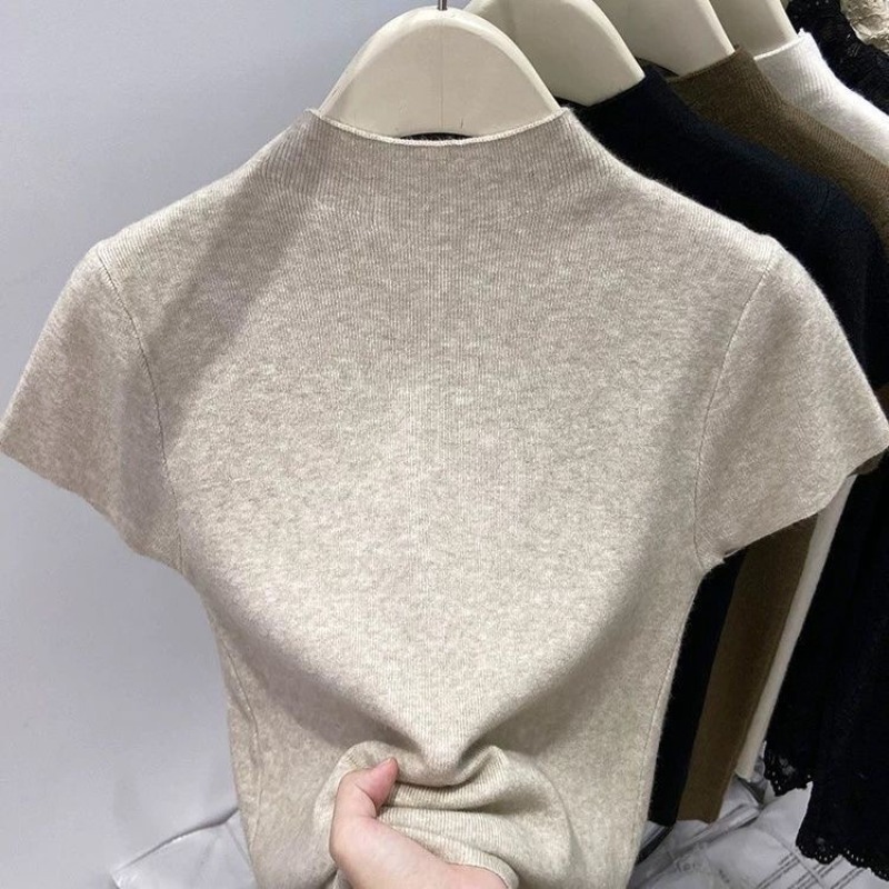 Fashion Basic Half High Neck K - đánh giá và giá Korean Street Fashion Female