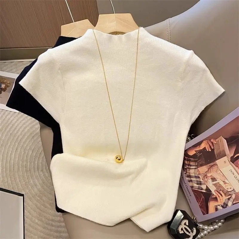 Fashion Basic Half High Neck K - đánh giá và giá Korean Street Fashion Female