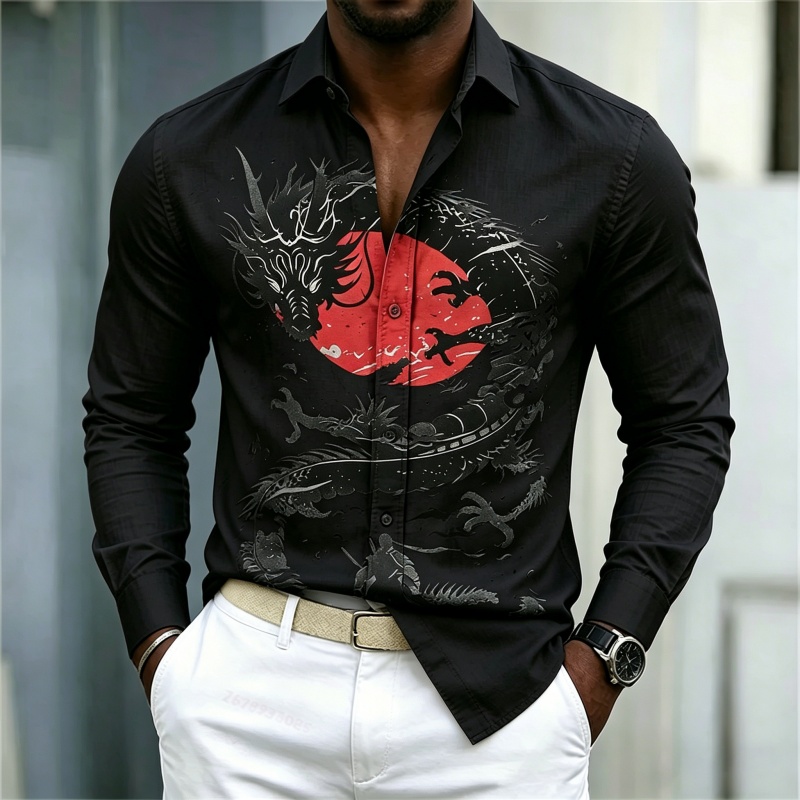 2026 New Men's Shirt White Bla - đánh giá và giá Street Fashion Styles
