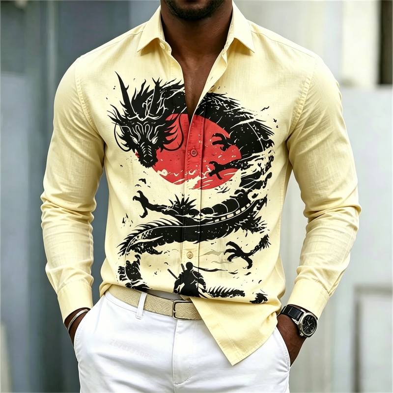 2026 New Men's Shirt White Bla - đánh giá và giá Street Fashion Styles