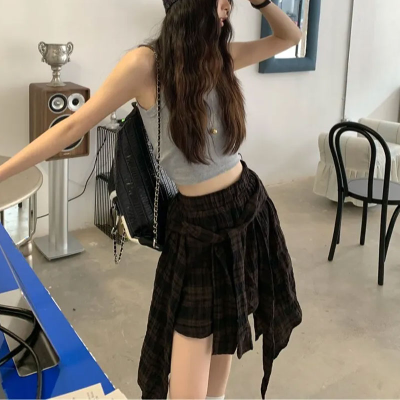 Fashion Irregular Vintage Plai - đánh giá và giá Korean Street Fashion Female