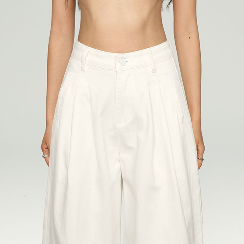 Korean White Loose Straight Le - đánh giá và giá Korean Street Fashion Female