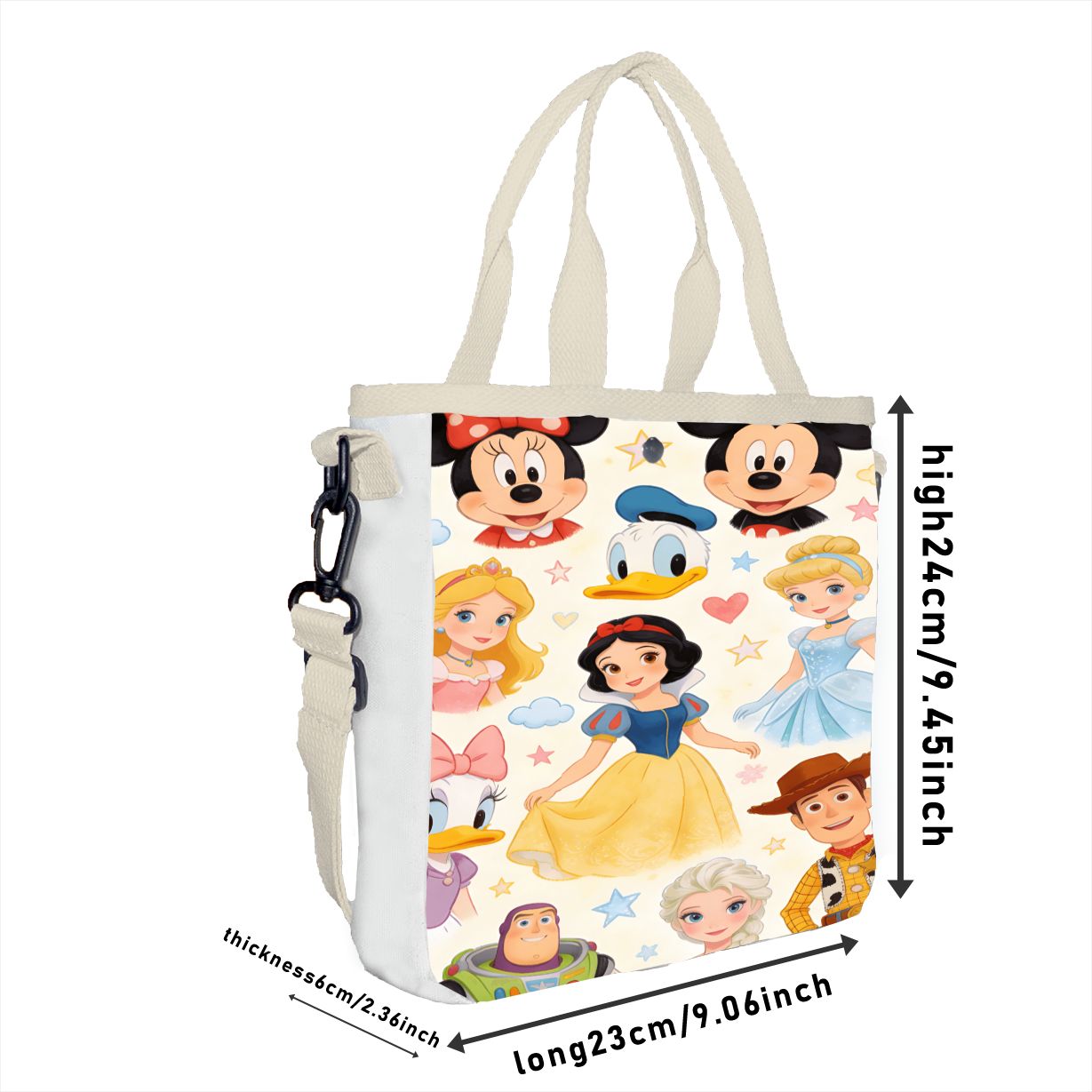 Multifunctional Princess Tote  - đánh giá và giá Tote Bag Canvas Print