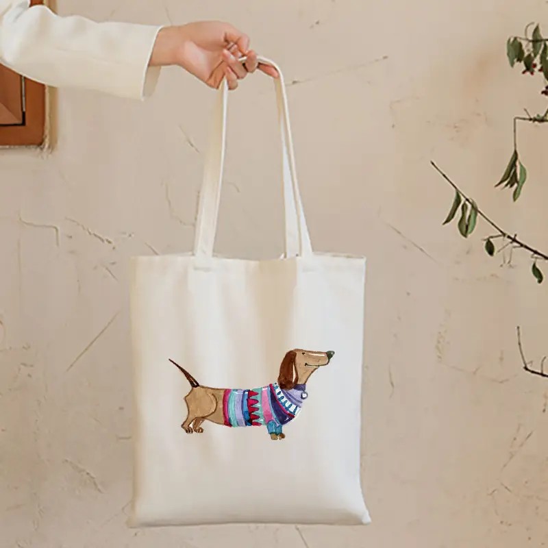Cute Dachshund Funny Handbags  - đánh giá và giá Tote Bag Canvas Print