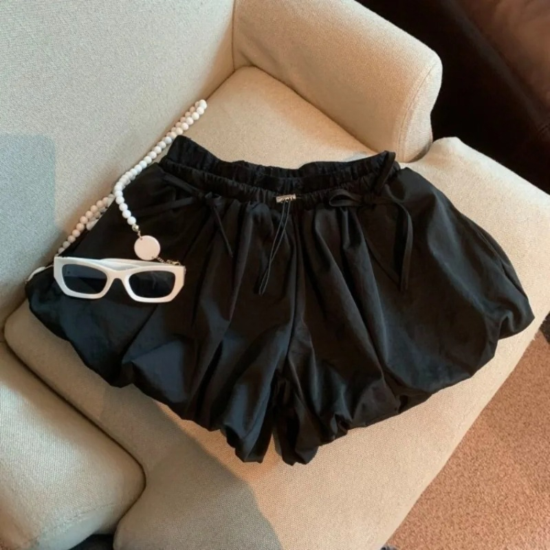 High Waist Solid Bud Shorts Lo - đánh giá và giá Korean Street Fashion Female