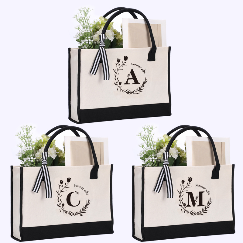 Leather letter print tote bag, - đánh giá và giá Tote Bag Canvas Print