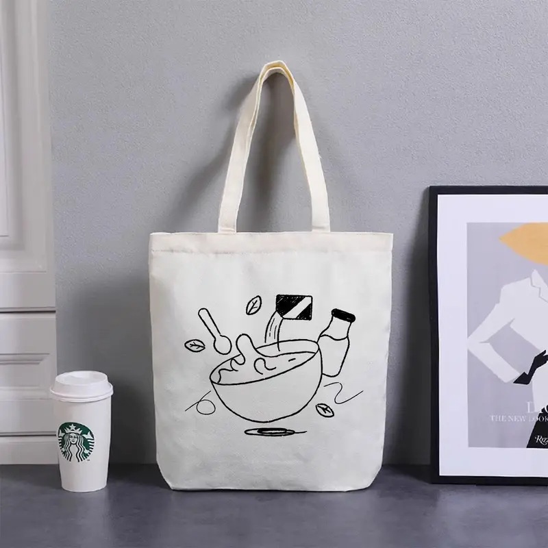 Bread Jam Line Art Canvas Tote - đánh giá và giá Tote Bag Canvas Print
