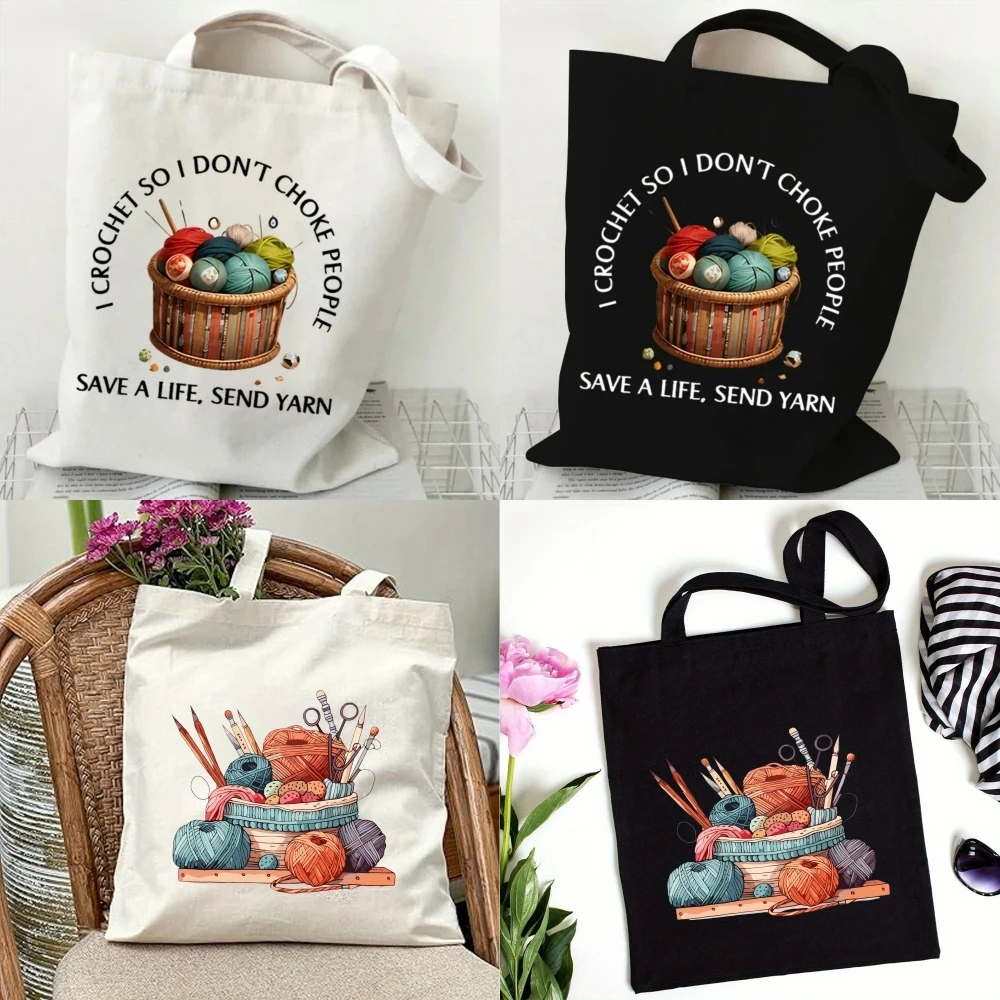 Classic Wool Ball Knitted Hand - đánh giá và giá Tote Bag Canvas Print