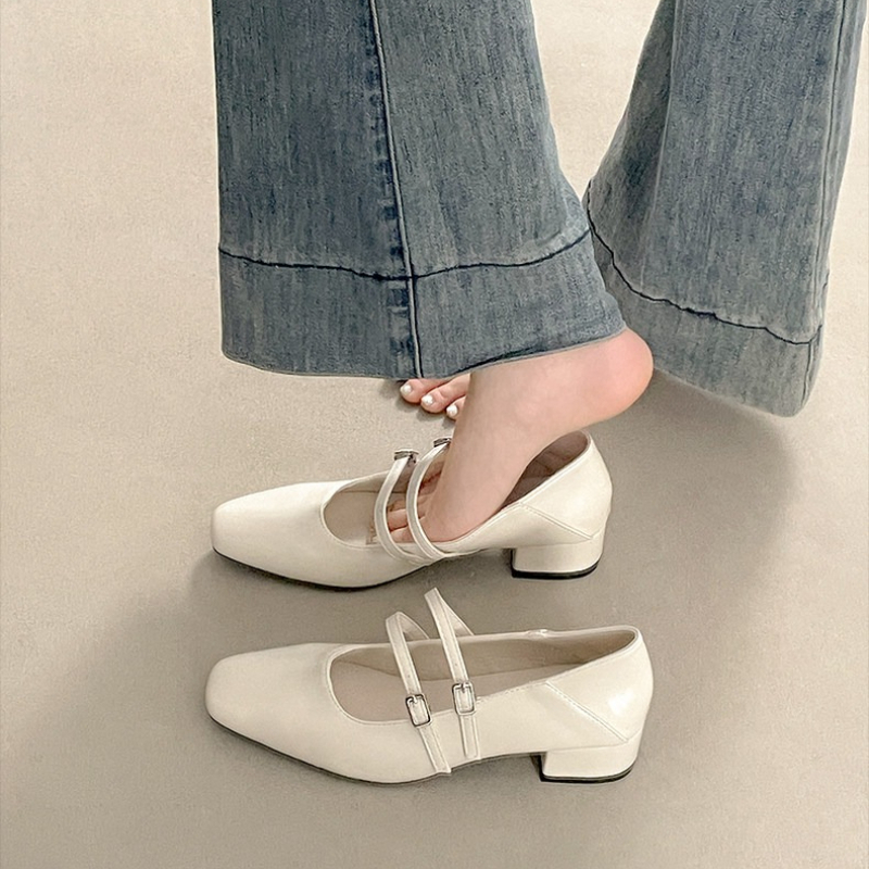 Square Toe Low Heel Women Silv - đánh giá và giá Street Fashion Styles