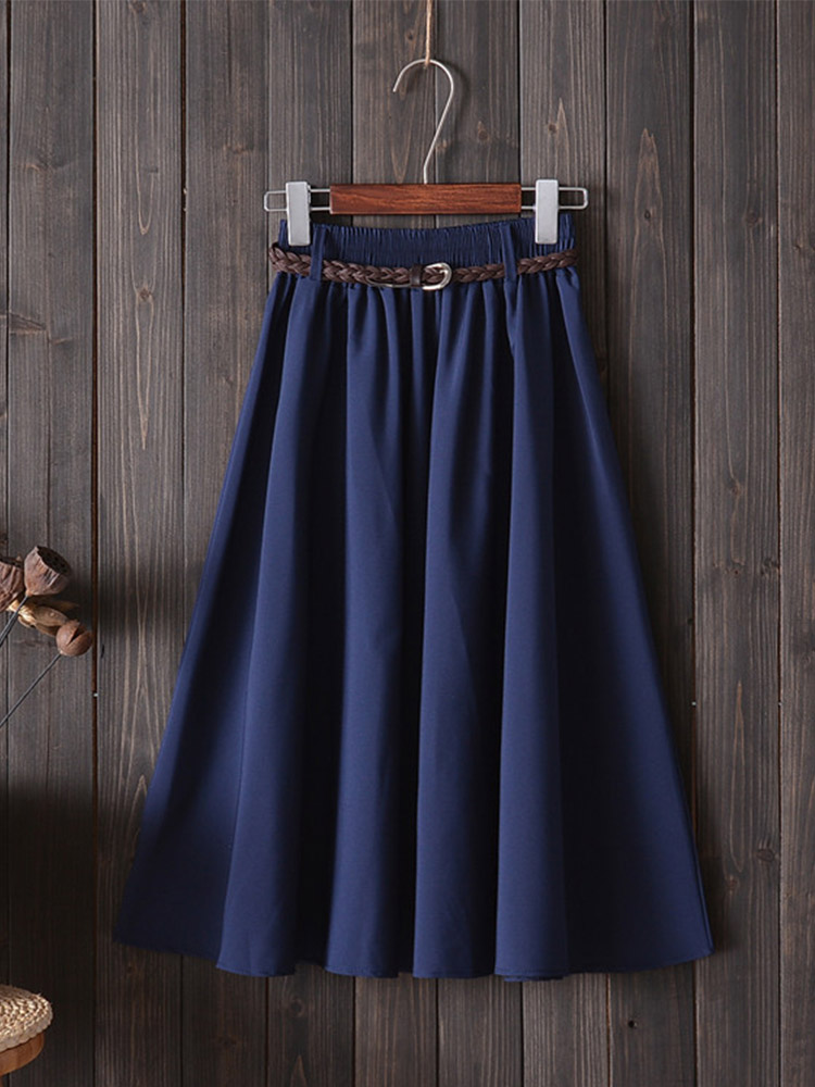 Midi Knee Length Summer Skirt  - đánh giá và giá Korean Street Fashion Female