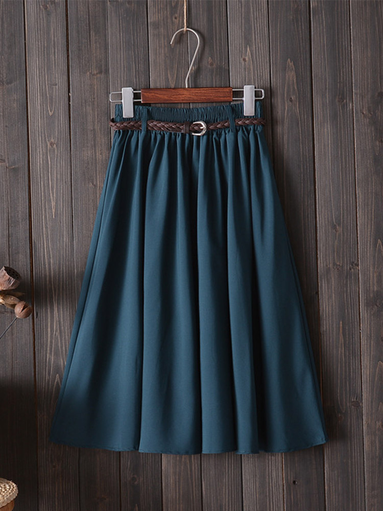 Midi Knee Length Summer Skirt  - đánh giá và giá Korean Street Fashion Female