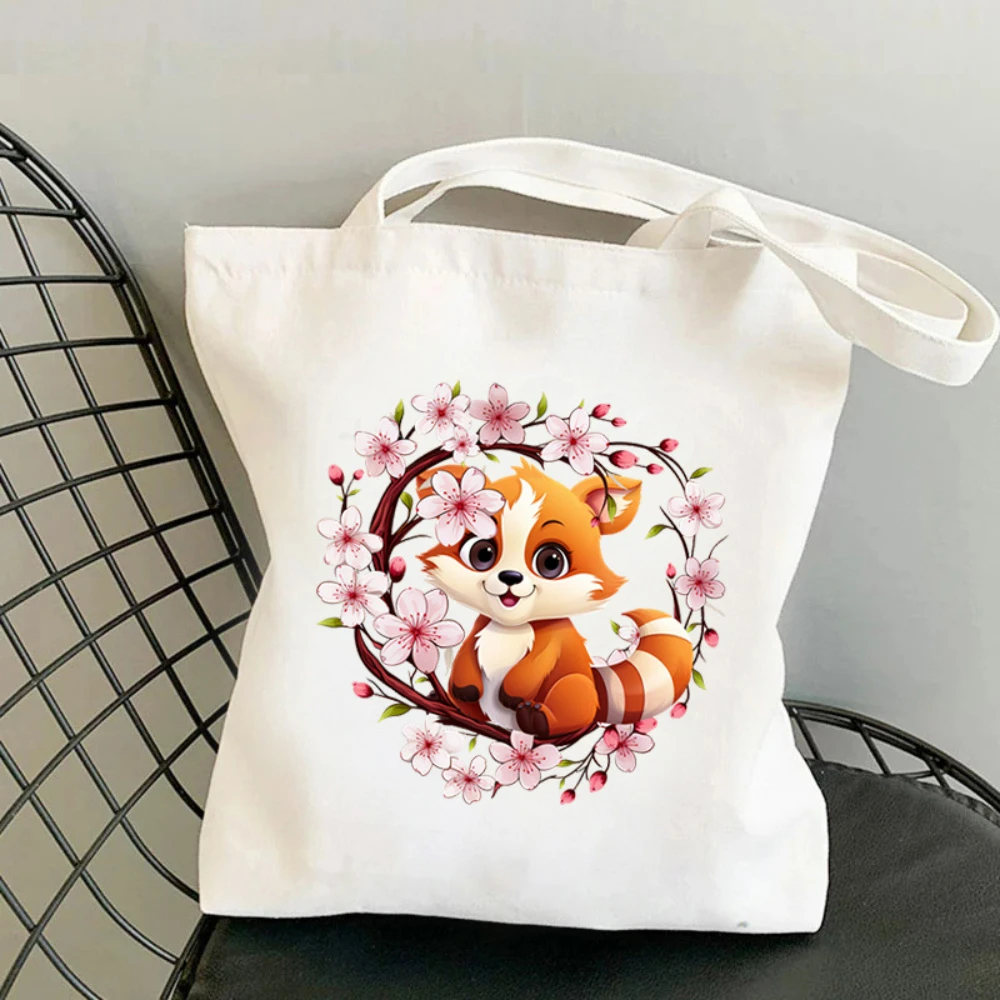 1pc Koala Cherry Blossom Print - đánh giá và giá Tote Bag Canvas Print