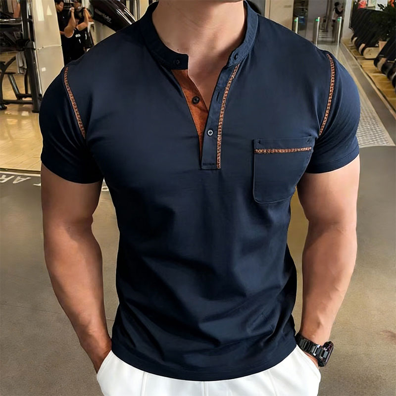 New Summer Men's Henry Collar  - đánh giá và giá Street Fashion Styles